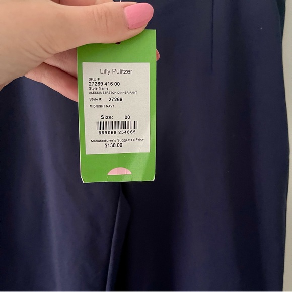 Lily Pulitzer Alessa Dinner Navy Pants Size 00 - Picture 4 of 9